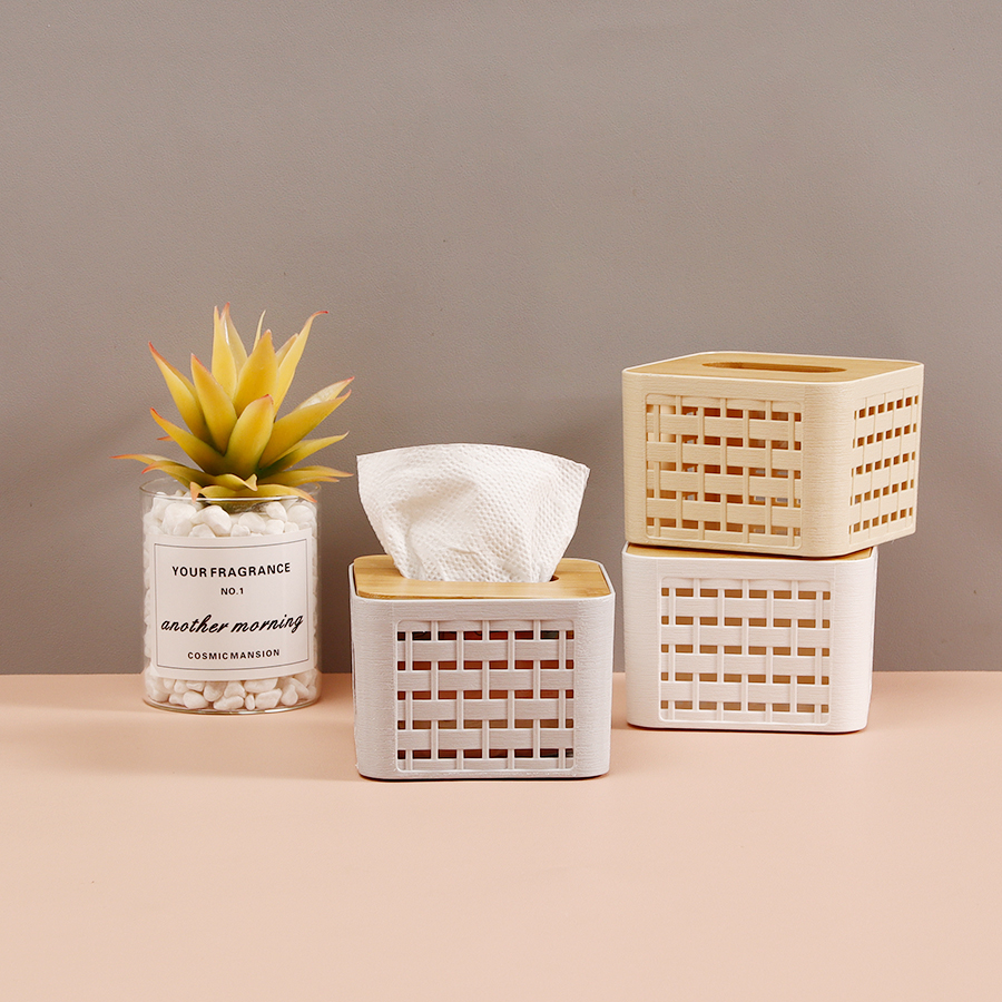 簡(jiǎn)約竹韻紙巾盒(正方