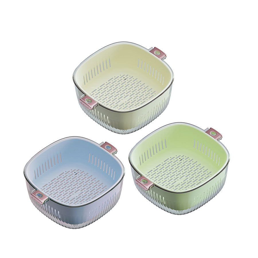 方形雙層瀝水篩