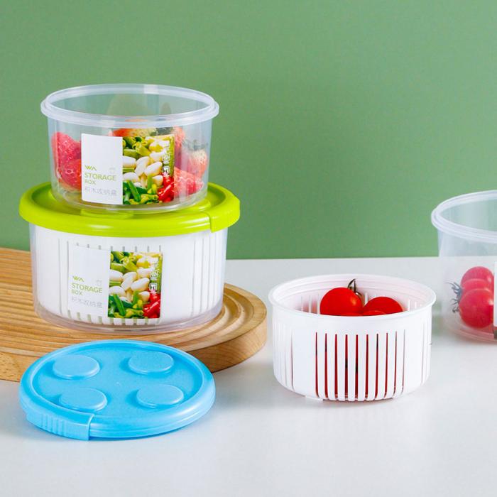 圓形積木瀝水收納盒(