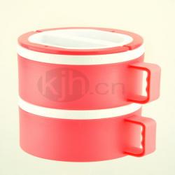 雙層樂(lè)意帶手柄保溫飯