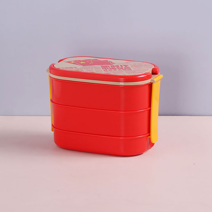 時(shí)代特色提手三層餐盒